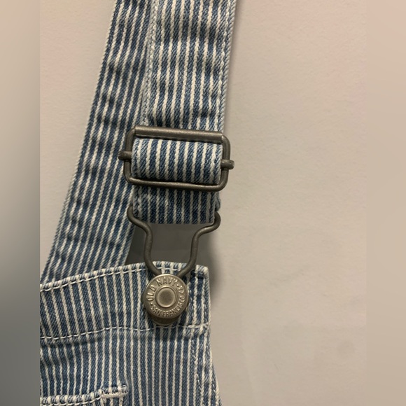 Brand: Old Navy Size: Small Blue and white stripped overalls - Picture 3 of 4